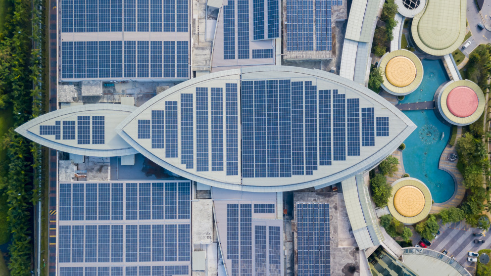 Rooftop solar panels in Putrajaya